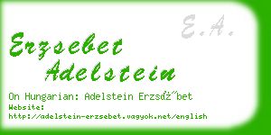 erzsebet adelstein business card